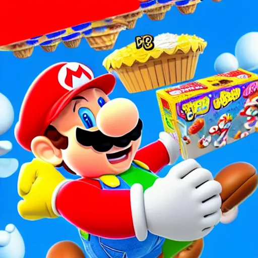 Image similar to super mario ice cream pop