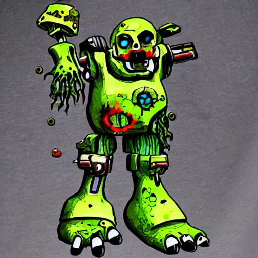 Prompt: zombie mech