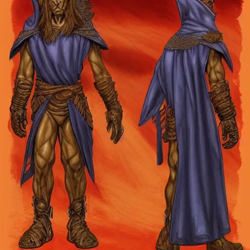 Prompt: character reference sheet of a fire mage. Art by Alex Horley