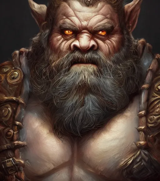 Prompt: a higly detailed airbrush full body shot and face portrait painting of a grim brute male dwarf male character, dynamic lighting, ambient lighting, deviantart, art by artgerm and simon bisley and karol bak