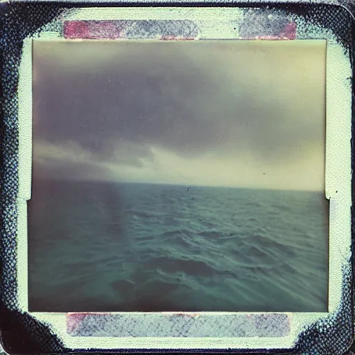 Prompt: thalassophobia Polaroid photo