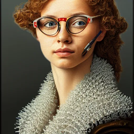 Image similar to highly detailed intricate masterpiece portrait painting of a scientist, trending on artstation.