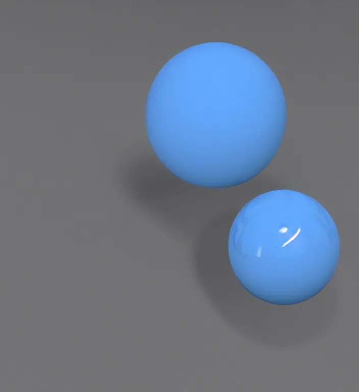 Prompt: a blue ball on a table + specular highlights + ambient occlusion + global illumination + bump map + reflective + caustics + refractive + unreal engine 5