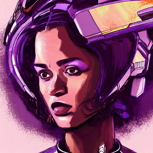 Prompt: a portrait of a stunning beautiful elite jessica jones gundam pilot, with an intricate, detailed, urban inspired hiphop afro futuristic helmet, vector behance hd jesper ejsing, rhads, makoto shinkai, lois van baarle, ilya kuvshinov, rossdraws, hd, 3 2 k, ilya kuvshinov, gustav klimt