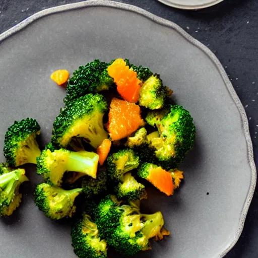 Image similar to orange broccoli on a plate