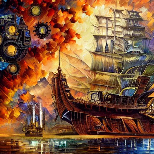 Prompt: steampunk art by android jones, james christensen, rob gonsalves, leonid afremov and tim white