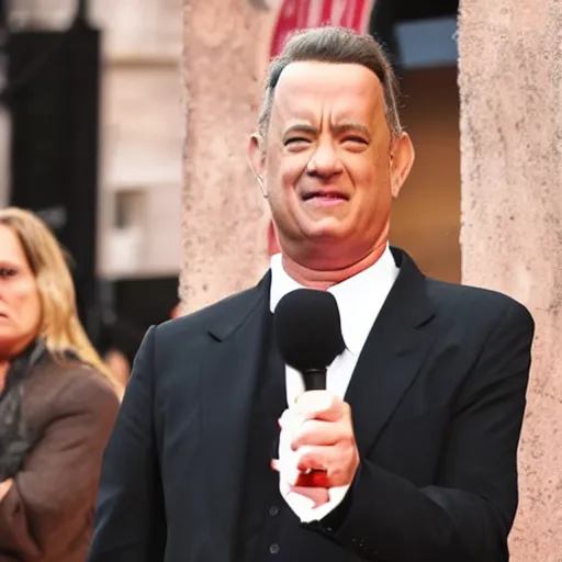 Prompt: tom hanks guilty of mass murder