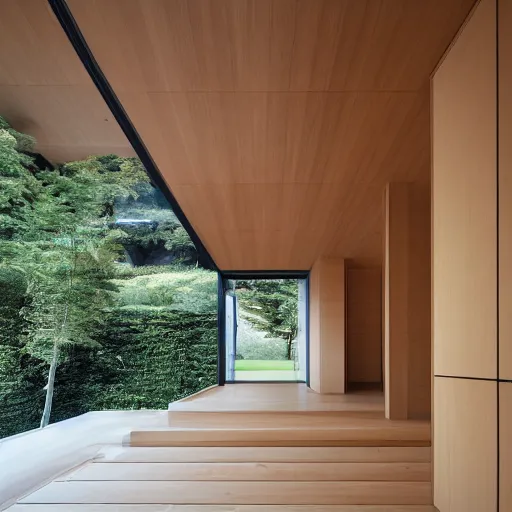 Image similar to Architectural photography of a residential house by Kengo Kuma