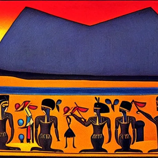 Image similar to egypt, by tarsila do amaral, award winning, cinematic