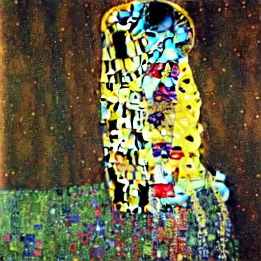 Image similar to The world is invaded by monsters (painting by Gustav Klimt)