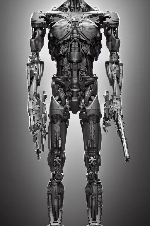 Prompt: symmetry!! full body kitbash human anatomy concept, gun metal grey, humanoid cyborg, monkey limbs, digital art, in the style of ben lol, brian sum, ramil sunga, herbert lowis, furio tedesschi, christopher cao, artstation, pinterest, deviantart, photoshop, octane render, unreal engine