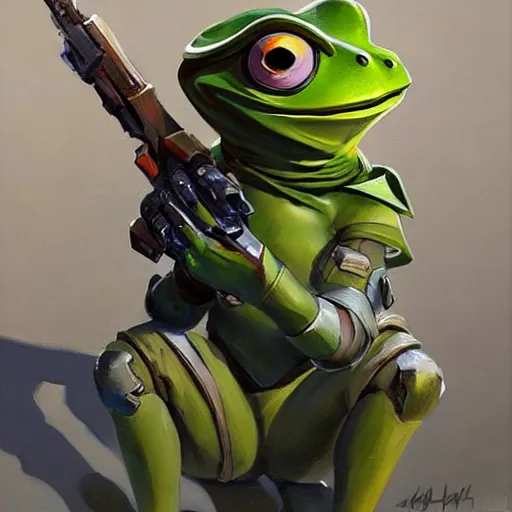 Prompt: greg manchess portrait painting of armored kermit the frog as overwatch character, medium shot, asymmetrical, profile picture, organic painting, sunny day, matte painting, bold shapes, hard edges, street art, trending on artstation, by huang guangjian and gil elvgren and sachin teng