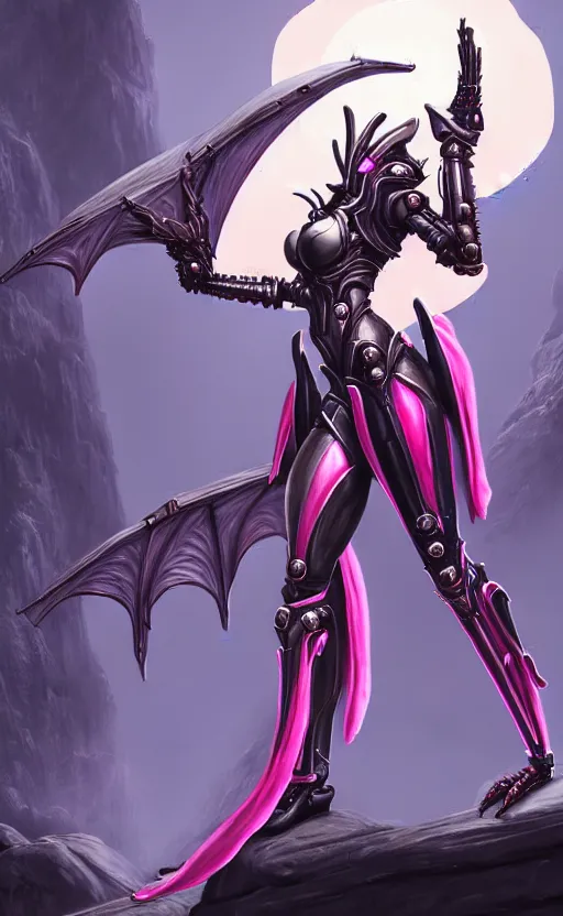Image similar to extremely detailed giantess shot, close front shot, of a goddess that's a giant beautiful stunning anthropomorphic robot female dragon, standing majestically on a mountain, elegant pose, robot dragon claws, streamlined pink armor, detailed sharp metal claws, thick warframe thighs, long elegant tail, detailed warframe fanart, destiny fanart, high quality digital art, giantess art, furry art, warframe art, Destiny art, furaffinity, DeviantArt, artstation, 8k HD, octane render