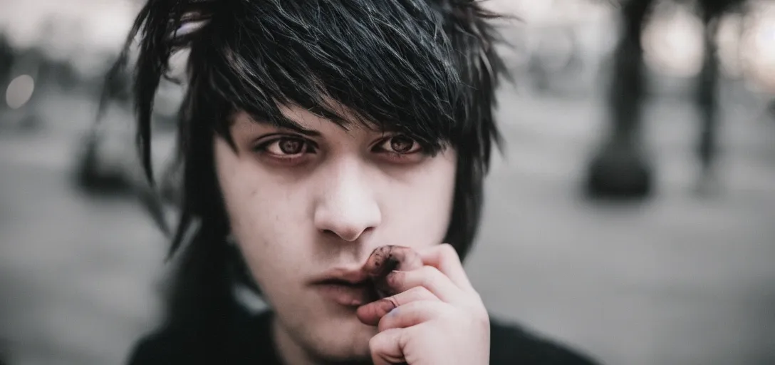 Prompt: emo scene kid bokeh