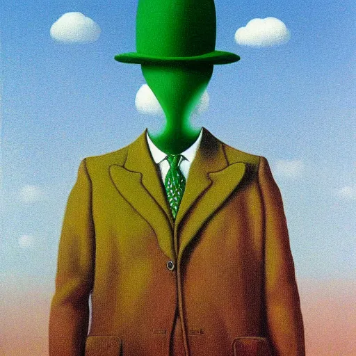 Image similar to magritte style surrealist art