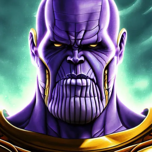 Prompt: a digital painting of thanos by eiichiro oda, highly detailed digital art