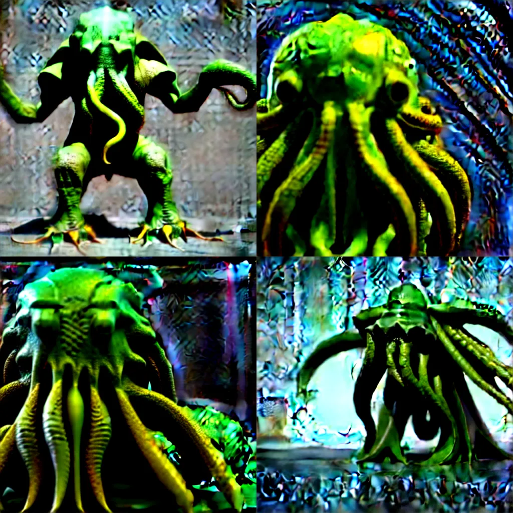 Prompt: cthulhu, octane render, unreal engine, ultradetailed, stylized as a 3 dimensional render