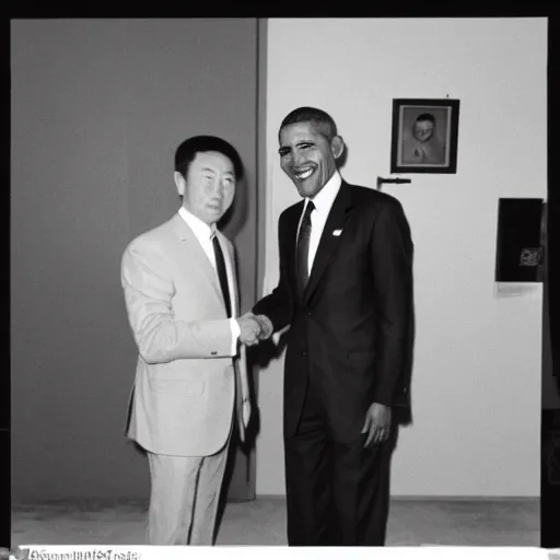 Image similar to Takashi Iizuka meets Barack Obama, 1968 photo