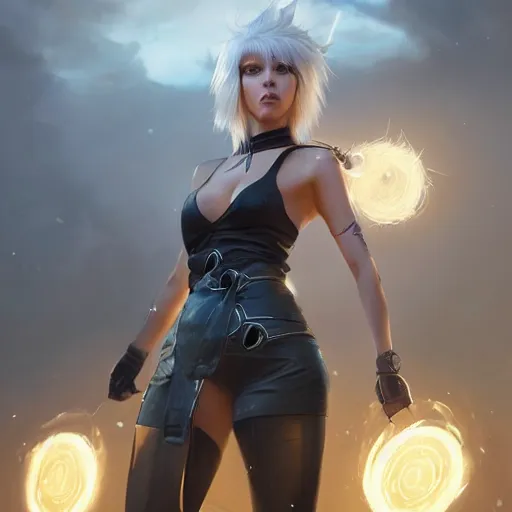 Prompt: kerli koiv as cindy aurum from final fantasy 1 5, character concept art, sharp, digital matte painting, art by greg rutkowski, wlop, dramatic lighting, trending on artstation