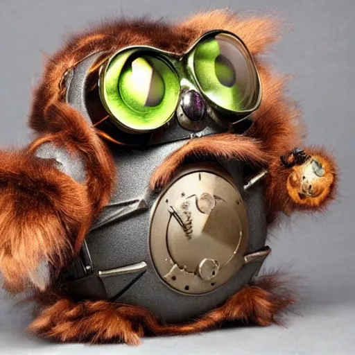 Prompt: a steampunk furby