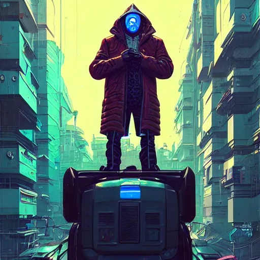 Image similar to A cyberpunk Russian Patriarch Kirill Gundyaev cyborg on the street of a cyberpunk city art by Josan Gonzalez, sci-fi, highly detailed, digital painting, artstation, smooth, sharp focus, illustration, concept art by Josan Gonzalez and James Gurney and Mœbius