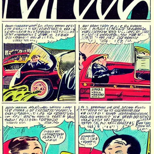 Image similar to vintage comic if elon musk