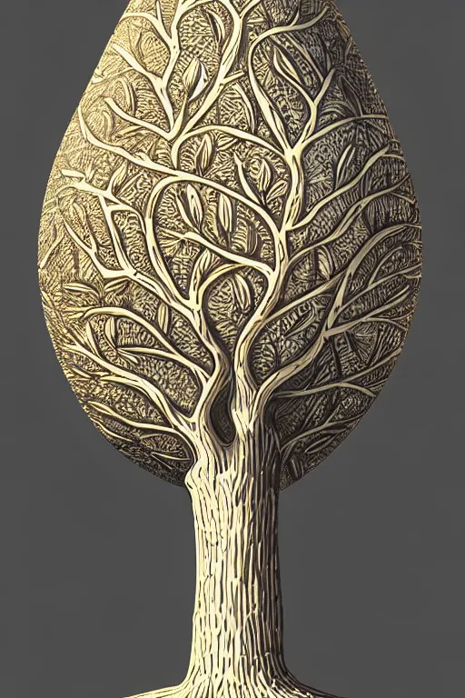 Prompt: a tree, greek pottery, intricate, elegant, highly detailed, smooth, sharp focus, artstation