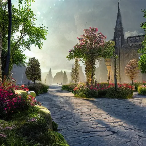 Prompt: realistic renderings of enchanting scenes