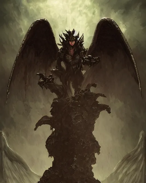 Prompt: Gargoyle Vampire Angel, D&D, artstation, fantasy, magic the gathering artwork, cinematic lighting, centered, symmetrical, highly detailed, digital painting, , concept art, smooth, sharp focus, illustration, volumetric lighting, epic Composition, 8k, art by Akihiko Yoshida and Greg Rutkowski and Craig Mullins, oil painting, cgsociety