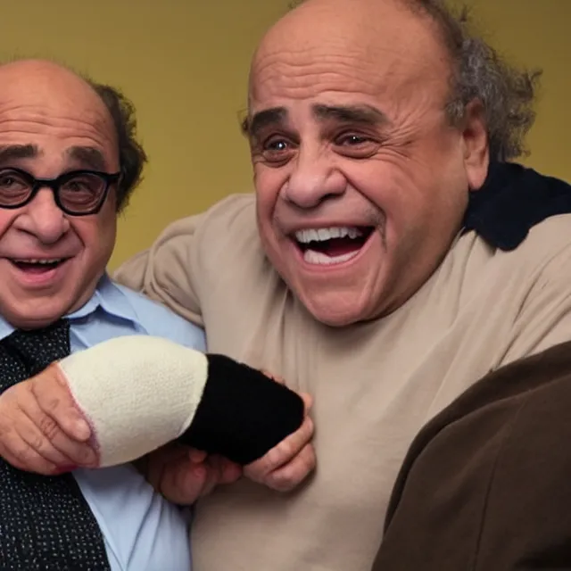 Prompt: danny devito as a sock puppet