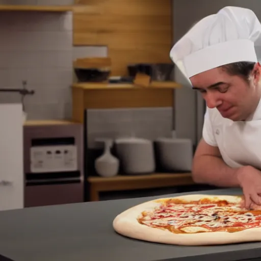 Prompt: A still of the Emperor making a pizza, 4k, photograph, ultra realistic, highly detailed, professional lighting