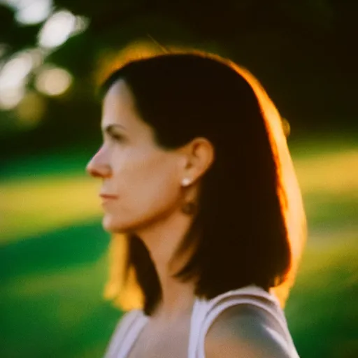 Image similar to beautiful hyperdetailed photograph of your really hot mom, golden hour, soft focus, medium shot, 8 k, portra 4 0 0