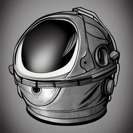 Prompt: a astronaut helmet in the style of H. R. giger