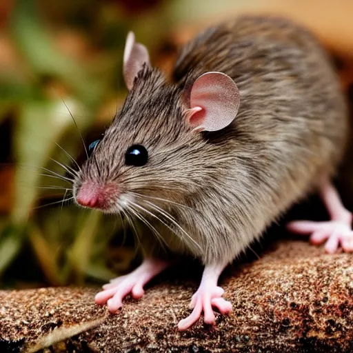 Image similar to photo of a mouse with dinosaur spines and spikes