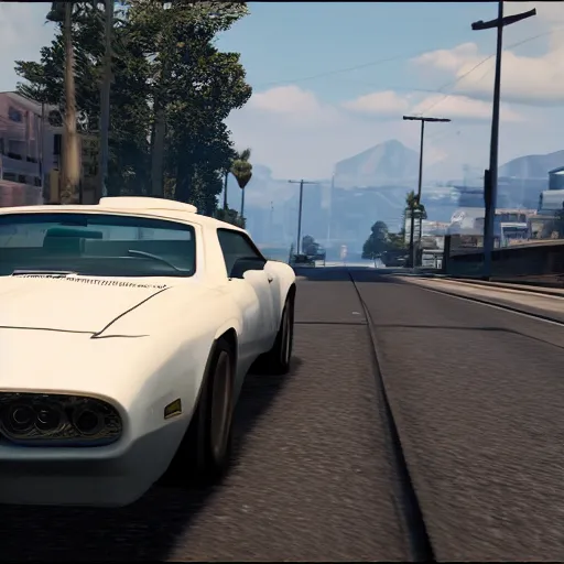 Image similar to Grand Theft Auto 7 leaked gameplay 2045, Real Footage of gameplay, Realistic, Unreal Engine 7, High end Graphics