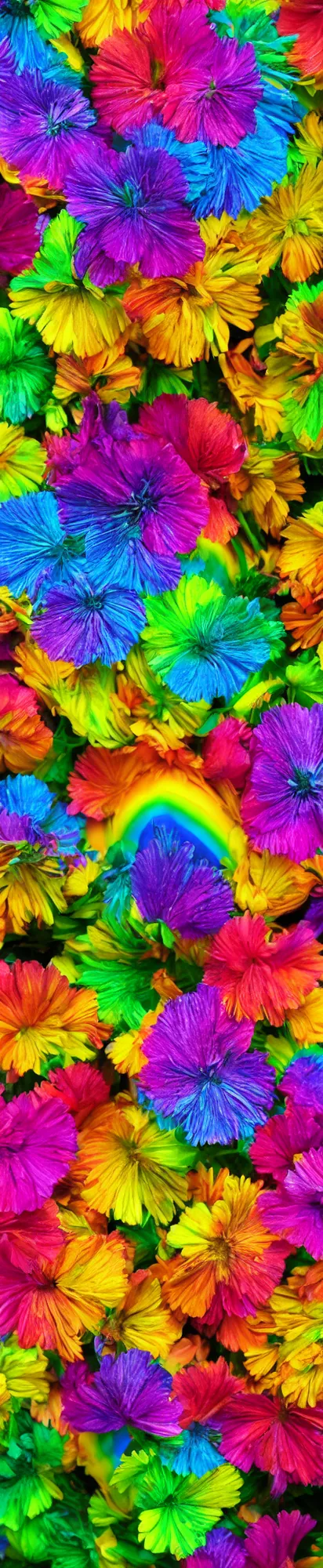 Image similar to vertical macro rainbow flowers