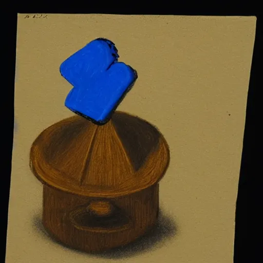 Image similar to dreidel drawn by francis bacon