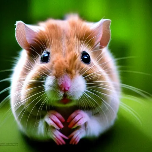 Prompt: a hamster - cat - hybrid, animal photography