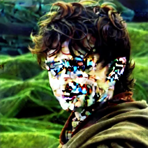 Prompt: Daniel Radcliffe as Frodo in lord of the rings