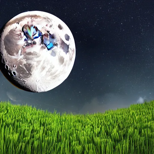 Prompt: moon hits the earth, epic, ultra detailed