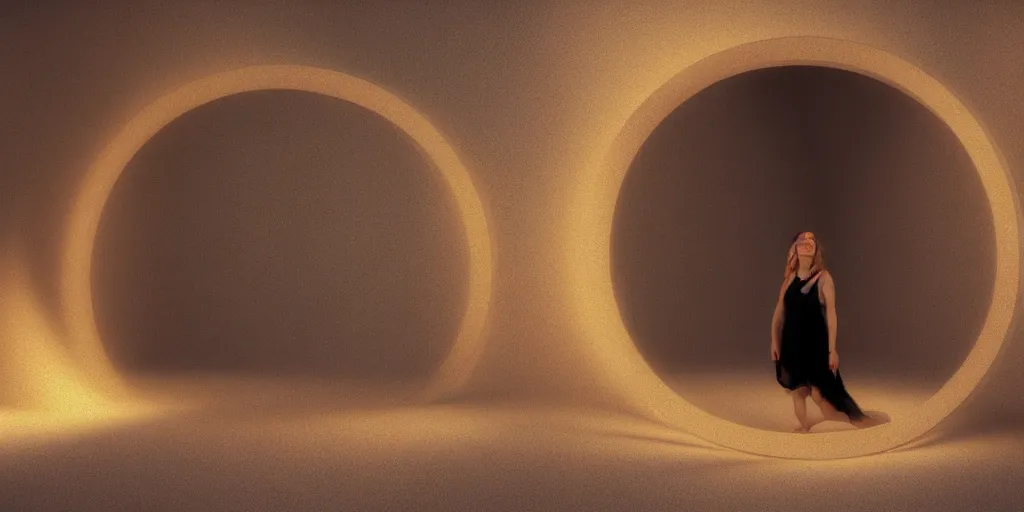 Image similar to a beautiful painting of a stargate by francesca woodman by octane render blender 8 k particulate magic light