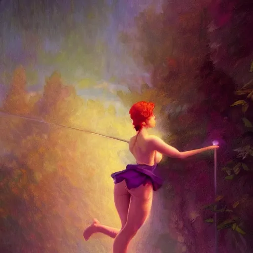 Prompt: poledancing fairie, cinematic lighting, soft bokeh, fantasy, modern, colourful, highly detailed, digital painting, artstation, deviantart, concept art, sharp focus, illustration, by Edward Hopper and Rene Magritte and Alphonse Mucha