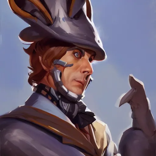 Prompt: greg manchess portrait painting of partially armored of the march hare from alice in wonderland as overwatch character, medium shot, asymmetrical, profile picture, organic painting, sunny day, matte painting, bold shapes, hard edges, street art, trending on artstation, by huang guangjian, gil elvgren, ruan jia, randy vargas, greg rutkowski