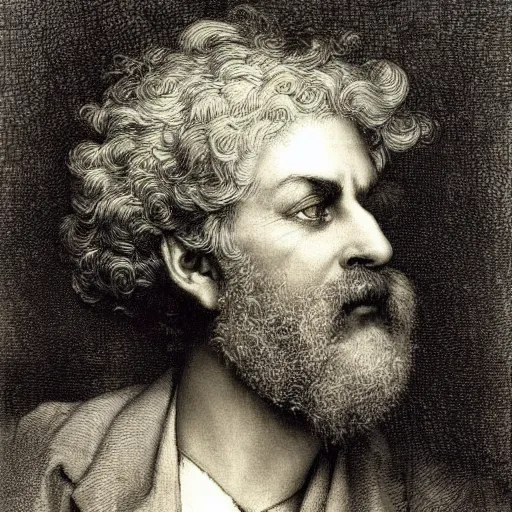 Image similar to portrait by gustave dore