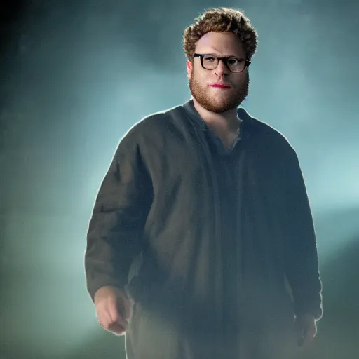 Image similar to stunning awe inspiring seth rogen as the ancient egyptian god set, movie still 8 k hdr atmospheric lighting