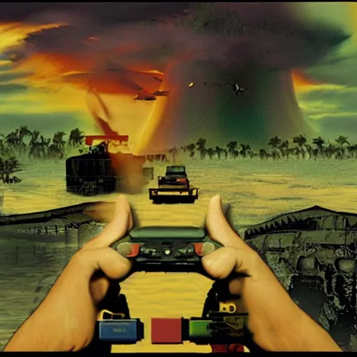 Image similar to apocalypse now for the nintendo 6 4