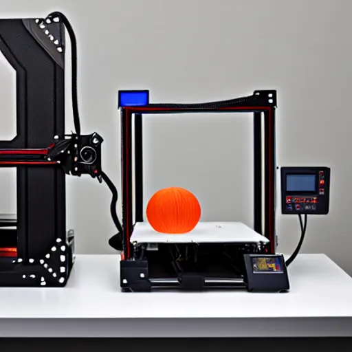 Prompt: prusa 3 d printer high end photoshoot