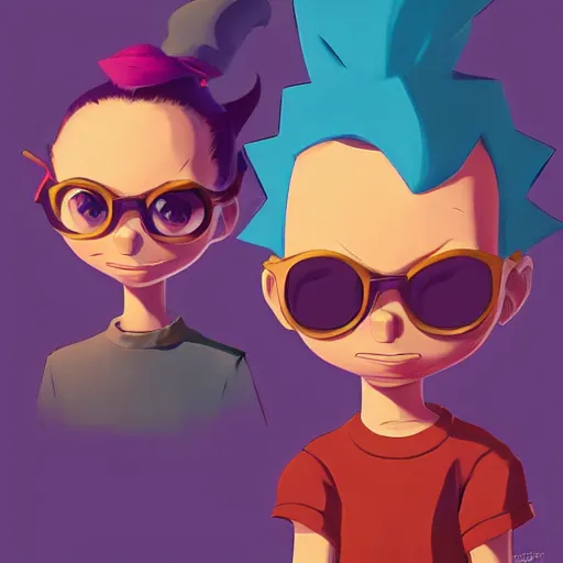 Image similar to face icon stylized minimalist rugrats, loftis, cory behance hd by jesper ejsing, by rhads, makoto shinkai and lois van baarle, ilya kuvshinov, rossdraws global illumination