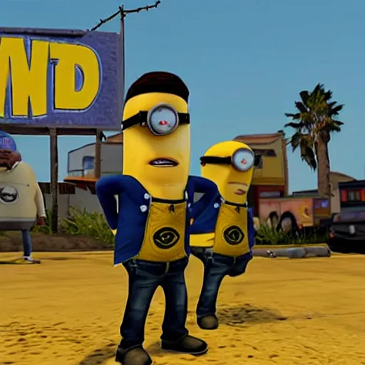 Prompt: GTA san andreas: Minions edition