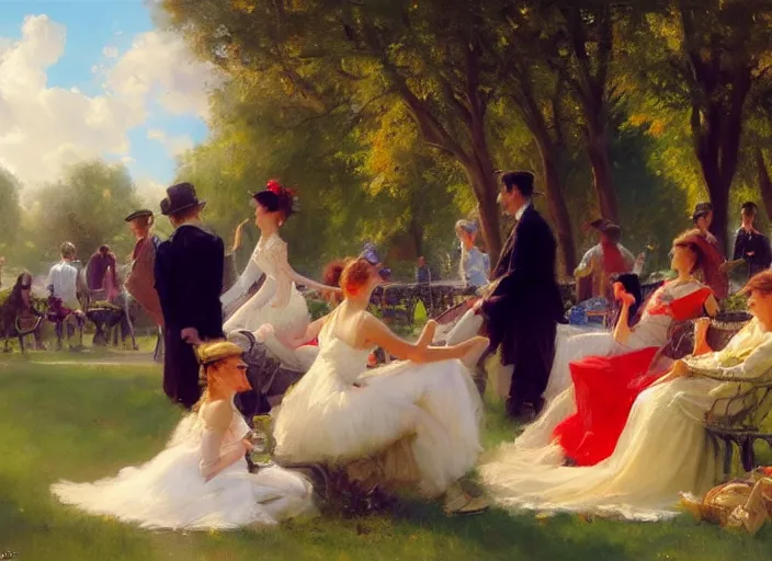 Image similar to meeting in the park by vladimir volegov and alexander averin and delphin enjolras and daniel f. gerhartz